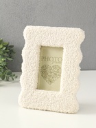 Фоторамка для фото 9×14 см «Плюшевая», белая, 22.5×18×2 см - Фото 2