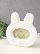 Фоторамка для фото 11×17.8 см «Белая зайка», меховая, 24.5×2×25 см - Фото 2