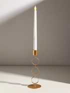 Подсвечник на 1 свечу «Три кольца», d=2.5 см, металл под золото, 7.5×7.5×21 см - фото 68177970