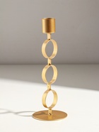 Подсвечник на 1 свечу «Три кольца», d=2.5 см, металл под золото, 7.5×7.5×21 см - фото 68177972