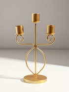 Подсвечник на 3 свечи «Канделябр», d=2.5 см, металл под золото, 14.5×8×24 см - фото 68177976