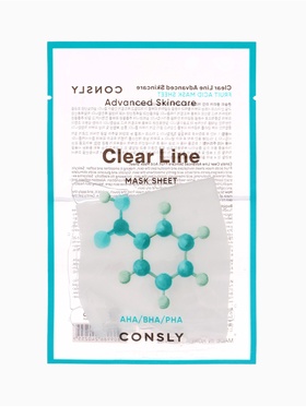 Тканевая маска с фруктовыми кислотами Consly «Восстанавливает и увлажнение», 23 мл