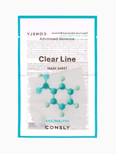 Тканевая маска с фруктовыми кислотами Consly «Восстанавливает и увлажнение», 23 мл