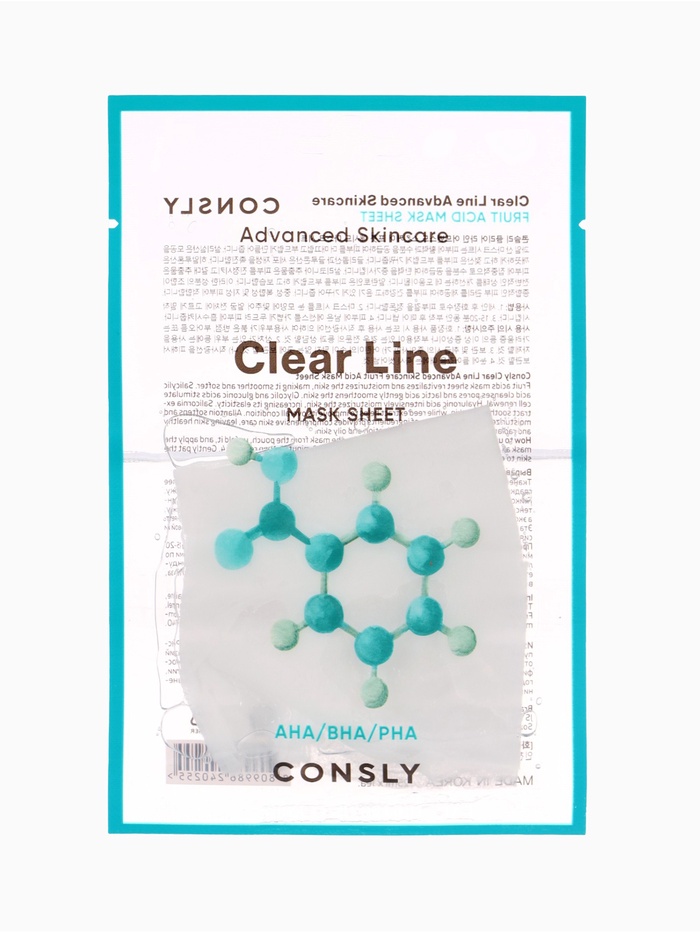 Тканевая маска с фруктовыми кислотами Consly «Восстанавливает и увлажнение», 23 мл