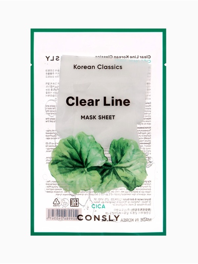 Тканевая маска с экстрактом центеллы Consly «Для повреждённой и чувствительной кожи», 23 мл