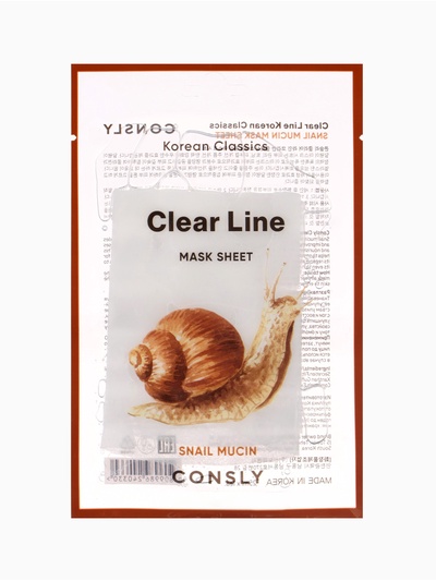 Тканевая маска для лица с муцином улитки Consly «Увлажнение и питание», 23 мл