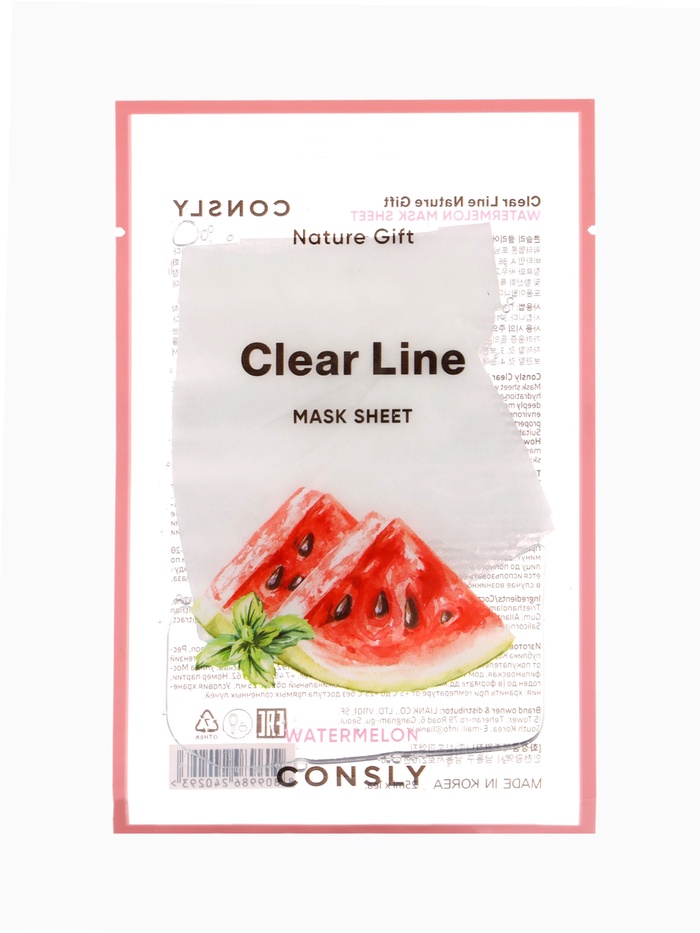 Тканевая маска с экстрактом арбуза Consly «Мгновенное увлажнение», 23 мл