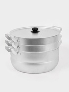 Манты-казан, 13 л, d=34 см, 2.7 кг, с 2 сетками, с крышкой, листовой алюминий 1.0-1.75 мм, серебристый - Фото 2