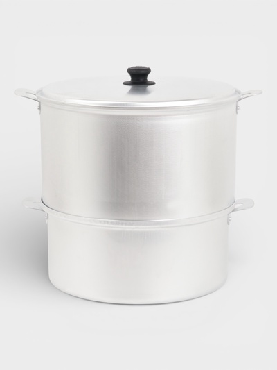 Манты-казан,10 л, d=34 см, 3.6 кг, с 4 дисками, с крышкой, листовой алюминий 1.5-1.75 мм, серебристый