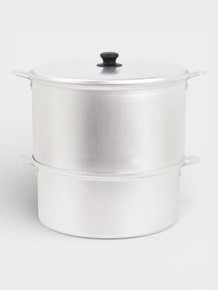 Манты-казан,10 л, d=34 см, 3.6 кг, с 4 дисками, с крышкой, листовой алюминий 1.5-1.75 мм, серебристый - Фото 1