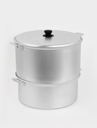 Манты-казан,10 л, d=34 см, 3.6 кг, с 4 дисками, с крышкой, листовой алюминий 1.5-1.75 мм, серебристый - Фото 2