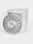 Манты-казан,10 л, d=34 см, 3.6 кг, с 4 дисками, с крышкой, листовой алюминий 1.5-1.75 мм, серебристый - Фото 3