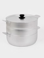 Манты-казан, 4.5 л, d=26 см, 2.1 кг, с 3 дисками, с крышкой, листовой алюминий 1.0-1.5 мм, серебристый - фото 121354704