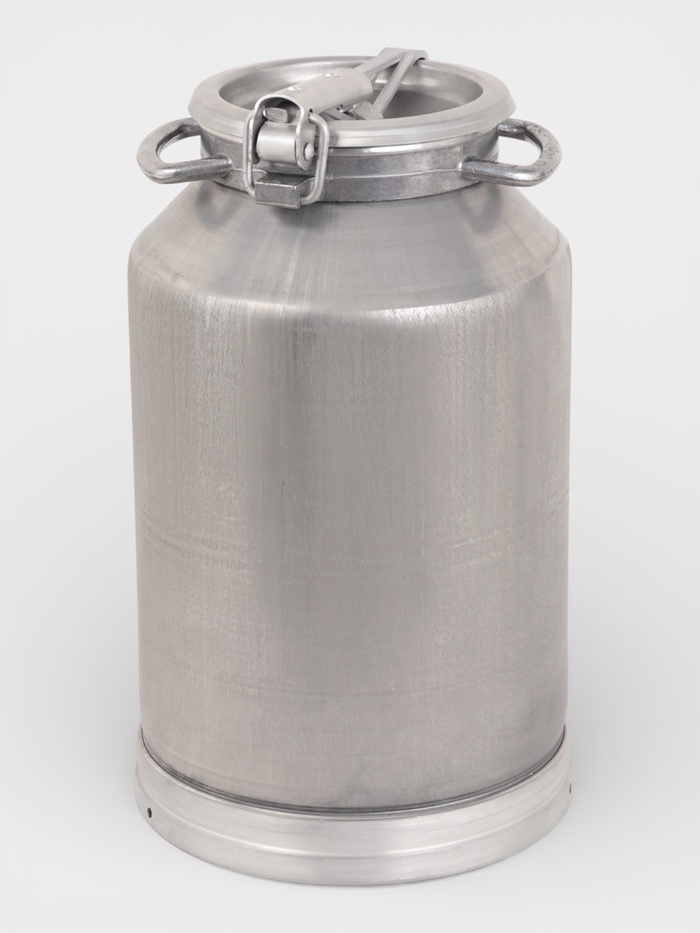 Бидон (фляга), 25 л, с крышкой, алюминий марки А5, толщина 2.4 мм - Фото 1