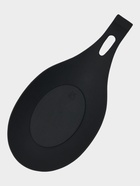 Подставка под ложку Доляна, 20?9.5 см, силикон, чёрная (комплект 2 шт) - фото 68178256