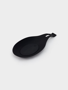 Подставка под ложку Доляна, 20×9.5 см, силикон, чёрная 10911955