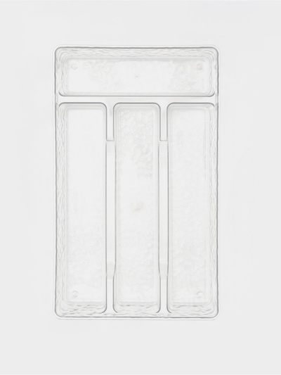 Лоток под столовые приборы Magistro «Кристалл», 4 отделения, 29×17×4.5 см, пластик, прозрачный