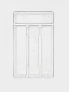 Лоток под столовые приборы Magistro «Кристалл», 4 отделения, 29×17×4.5 см, пластик, прозрачный - Фото 2