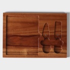 УЦЕНКА Набор для подачи сыра «Мрамор», 2 ножа, акация - Фото 7