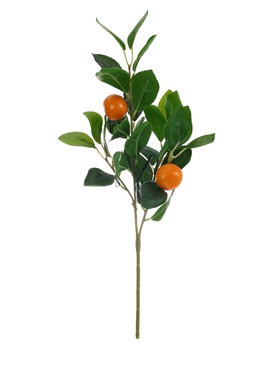 Цветы искусственные «Ветка мандарина», h=44 см, d=3.5 см, оранжевые  (артикул 10935338)  большой выбор товаров оптом и в розницу по низким ценам с доставкой