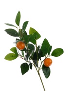 Цветы искусственные "Ветка мандарина" d-3,5 см 44 см, оранжевый - фото 68178377