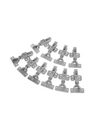 Петля мебельная с доводчиками ТУНДРА, накладная, угол 90 градусов, набор 10 шт. - Фото 1