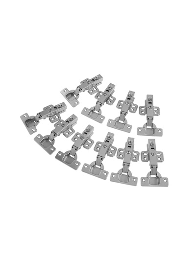 Петля мебельная с доводчиками ТУНДРА, накладная, угол 90 градусов, набор 10 шт.