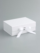 Коробка подарочная с бантом, складная, белая, 29×22×10.5 см - фото 809455970