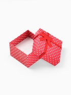 Набор подарочных коробочек под кольцо 6 шт. «Горошек» с бантом, 4.5×4.5 см, МИКС - фото 68178433