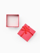 Набор подарочных коробочек под кольцо 6 шт. «Горошек» с бантом, 4.5×4.5 см, МИКС - фото 68178435