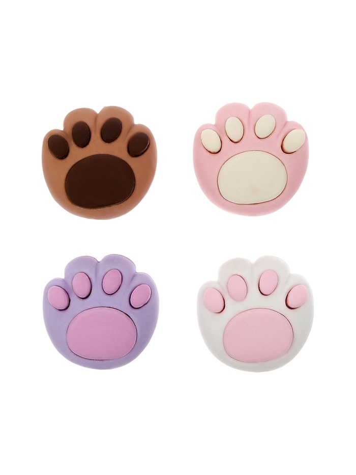 Набор фигурных ластиков Calligrata «Лапка», 5 штук, МИКС - Фото 1