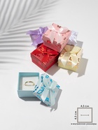 Набор коробочек подарочных 6 шт. под серьги, кольцо «Цветы и листья», 5×5 см, МИКС - фото 68178480