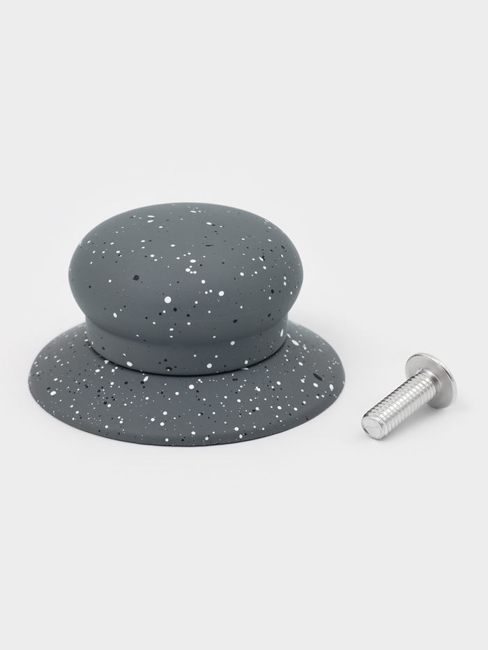 Ручка для крышки на посуду Magistro «Апикаль», d=6.2 см, пластик, серая - Фото 1