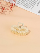 Крабик для волос «Лиллиан», сердце, 8 см, белый (комплект 12 шт) - фото 68975375