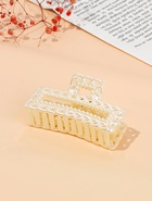 Крабик для волос «Синтия», прямой, 9 см, белый (комплект 12 шт) - фото 68975390