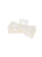 Крабик для волос «Синтия», бант галант, 9 см, белый (комплект 12 шт) - фото 68975397