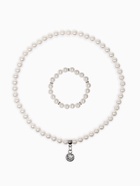 Набор детский «Выбражулька» 2 предмета: бусы, браслет d=6 см жемчуг, белый в серебре (комплект 2 шт) - фото 68178485