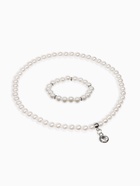 Набор детский «Выбражулька» 2 предмета: бусы, браслет d=6 см жемчуг, белый в серебре (комплект 2 шт) - фото 68178486