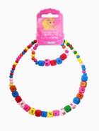 Набор детский «Выбражулька» 2 предмета: бусы, браслет d=6 см алфавит, дерево, разноцветный (комплект 2 шт) - фото 68178495