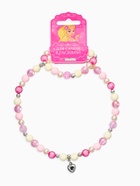 Набор детский «Выбражулька» 2 предмета: бусы, браслет d=6 см сердце, фиолетовый в серебре - Фото 3