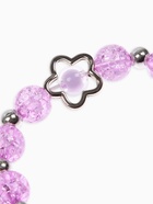 Браслет детский «Выбражулька» мармеладный мишка, сердце, d=6 см сиреневый в серебре (комплект 2 шт) - фото 68178515