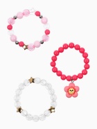 Набор браслетов детский Выбражулька «Цветок» 3 шт. d=6 см бело-розовый - Фото 1