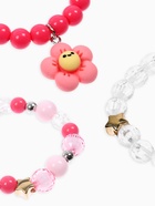 Набор браслетов детский Выбражулька «Цветок» 3 шт. d=6 см бело-розовый - Фото 2