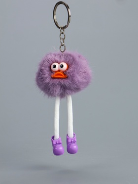 Брелок для ключей на кольце «Пушистик. Утёнок», сиреневая дымка, h=10 см 10902674