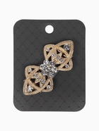 Зажим для кардигана «Ажур. Лепестки», белый в золоте - фото 68178553