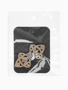 Зажим для кардигана «Ажур. Лепестки», белый в золоте - фото 68178555