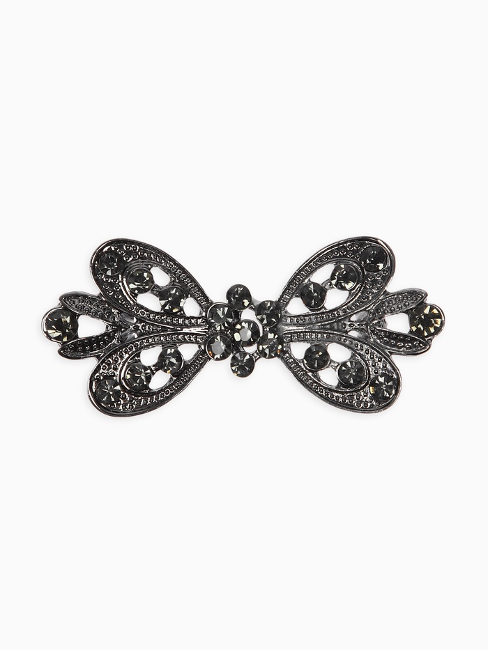 Зажим для кардигана «Ажур. Тюльпан», серый в сером - Фото 1