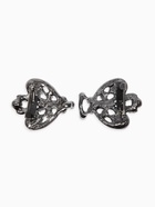 Зажим для кардигана «Ажур. Тюльпан», серый в сером - фото 68178558