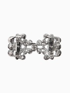 Зажим для кардигана «Ажур. Завитки», белый в серебре - фото 68178564