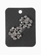 Зажим для кардигана «Ажур. Завитки», белый в серебре - фото 68178567